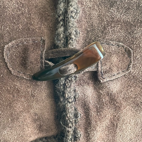 Luciano Abitboul suede and knit long boho hooded sweater coat - Picture 6 of 13